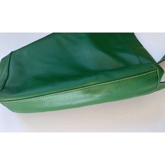 Marc by Marc Jacobs Leather Reversible Tote Bag Green Brown - Picture 4 of 5